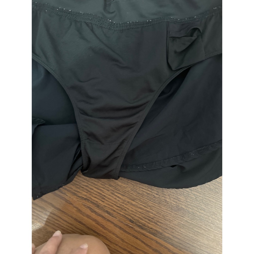 ApanaWomen's Black Running Shorts Layered Athletic Activewear Workout Gym - Picture 6 of 6